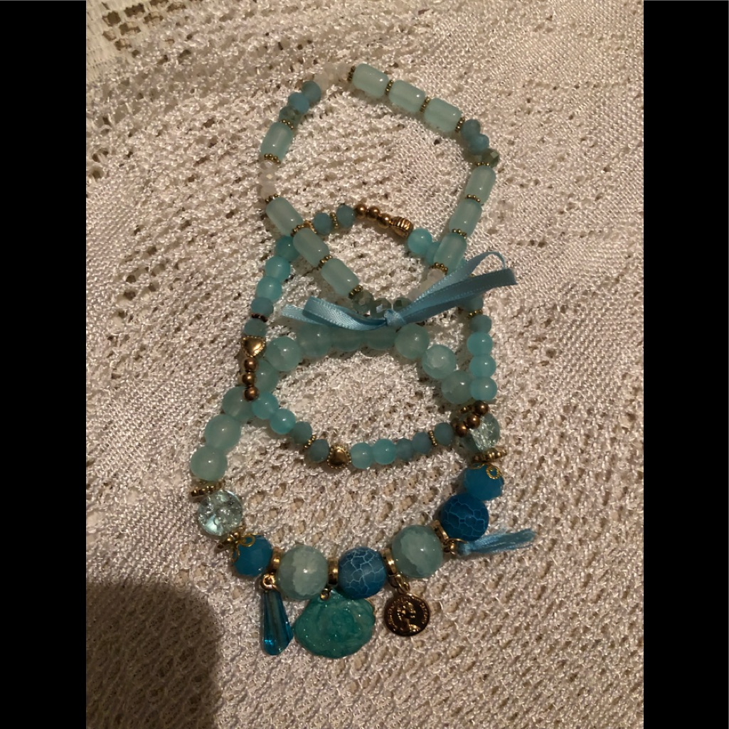 Turquoise Beaded Bracelet Set